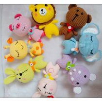 Mango family Diy pure hand crochet hook loom large head small animal series Little deer Cubs wool line doll finished product