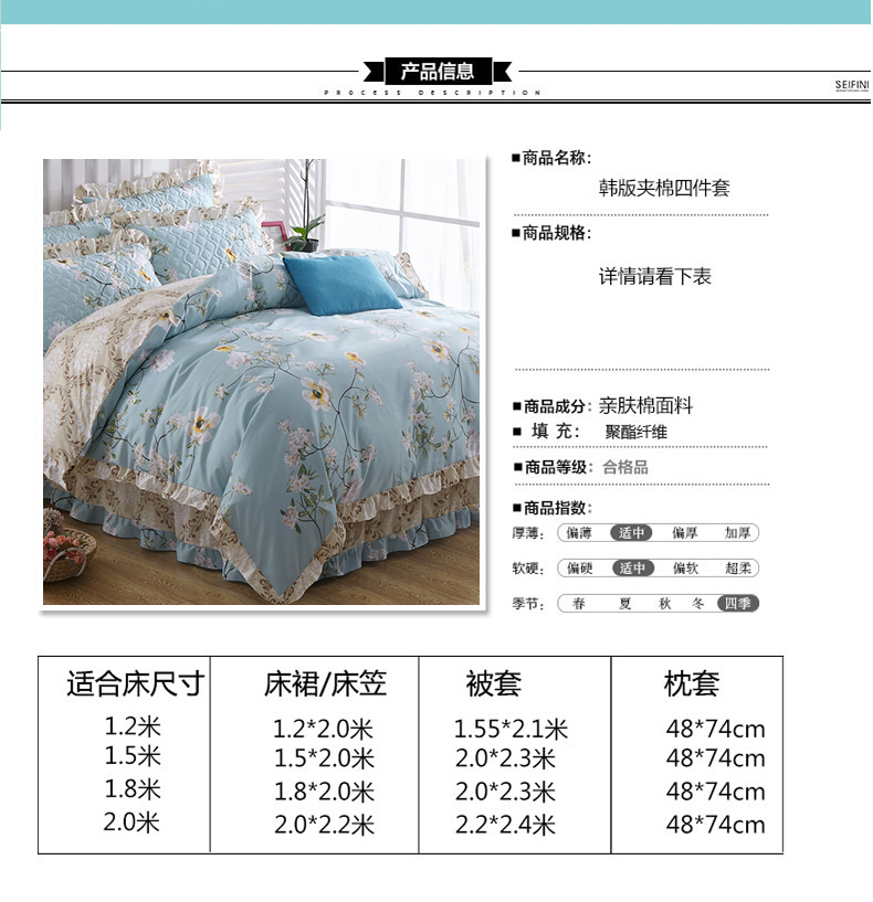 Dày bìa bông giường bedspread giường váy để bảo vệ một gia đình lanh váy Bốn 1.8m mét với bộ đồ giường nhà thiết kế mùa hè - Váy Petti váy giường