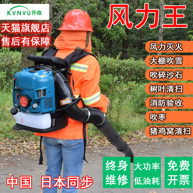 Piggyback type high power greenhouse snow blower road wind extinguisher blower blower leaf fallen leaf gasoline hair dryer