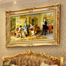 Living room sofa background wall decoration painting bedroom hanging painting high-end court figures murals restaurant Jane European oil painting