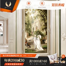 Porch decorative painting court figures landscape oil painting bedroom aisle corridor Vertical mural European style hanging painting