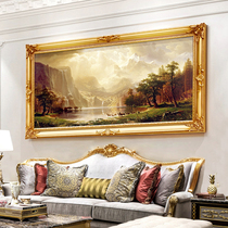 Cilu classical cornucopia landscape decoration painting living room sofa background wall wall painting high-end villa European oil painting