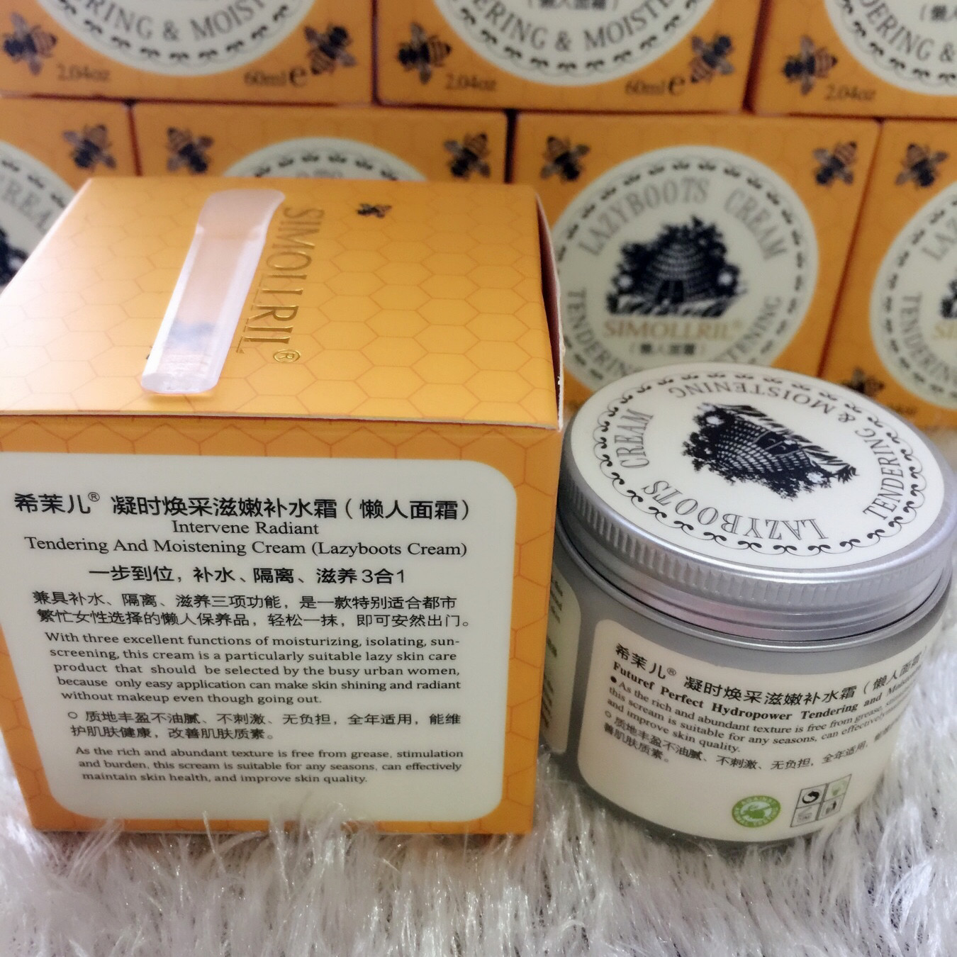 Ximoer cô đặc khi màu của kem dưỡng ẩm dưỡng ẩm gửi mặt nạ kem bôi mặt lười biếng cách ly 60ml nuôi dưỡng 3 trong 1 - Kem dưỡng da kem dưỡng naturie
