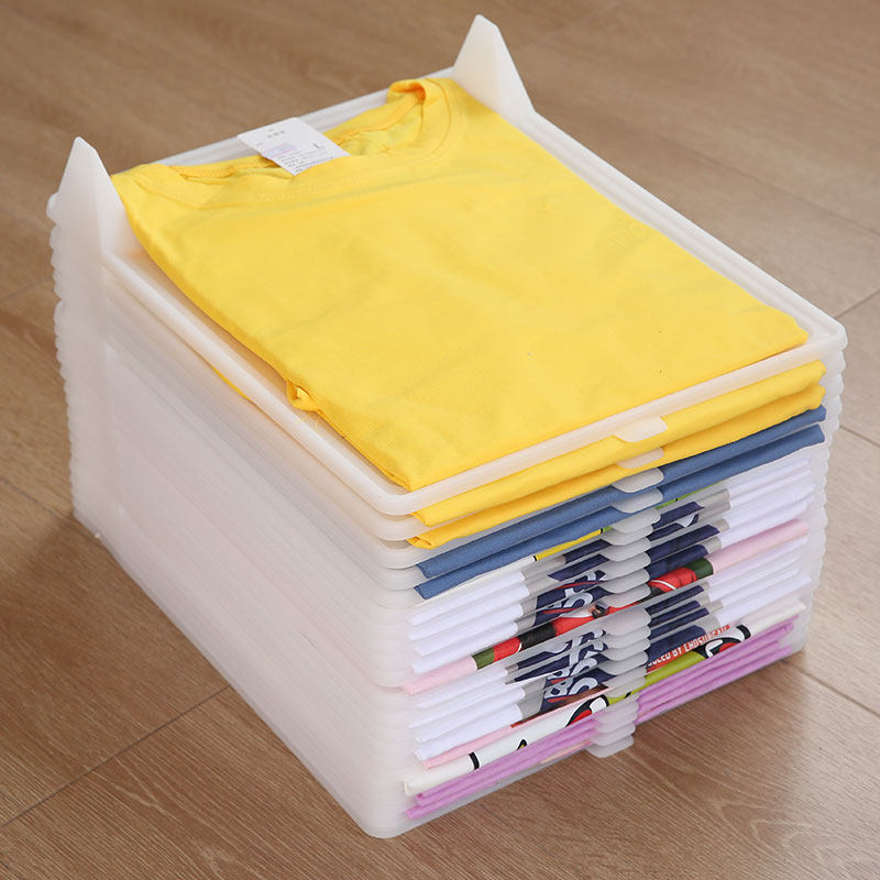 Wardrobe storage Lazy stacking board Folding clothes classification artifact T-shirt shirt pants storage partition finishing rack