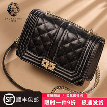  Old mans head leather womens bag 2021 new trendy all-match fashion small bag womens shoulder messenger lingge chain bag women