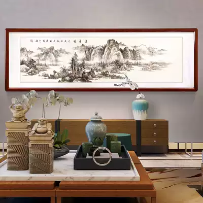 The reclusive picture Chinese painting landscape painting famous artist hand-painted hanging painting decoration painting living room office meeting room Rong Baolin