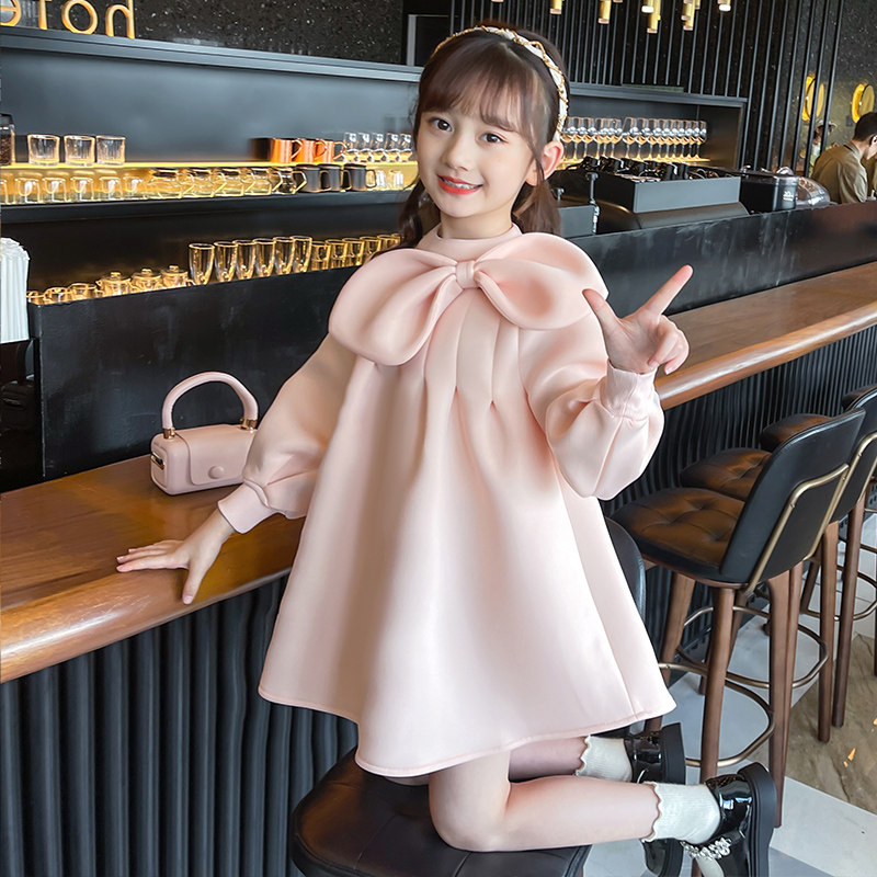 Girls Dress Fall 2022 New Kids Korean Edition Western Dress Little Girl Spring and Autumn Fashion Princess Dress