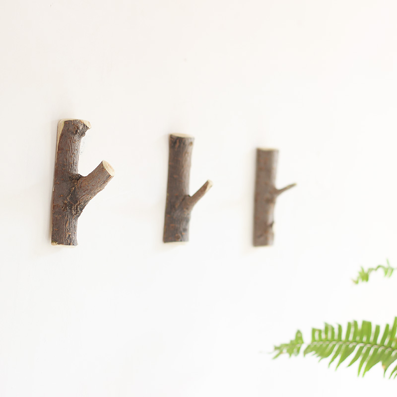 (Mountain Elm Wood Hook) Wood Woodwork Original Design Northeast Wild Mountain Elm Wood Fields Garden Wind Decoration Sticky Hook hook