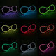 LED luminous tie el luminous tie dance bar disco Halloween performance props flash bow tie ten colors