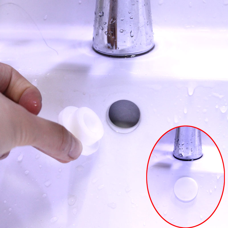 Washbasin overflow mouth seal cover washbasin side hole plug bathroom cabinet pool full water mouth round blocking plug