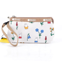 Lexsbao ladies casual mobile phone bag multi-layer storage cartoon print handbag cosmetic bag coin wallet 8105