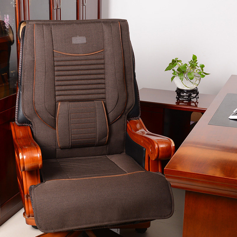 Budou Boss Chair Cushion Four Seasons Hemp Large Class Chair Special Cushion Chair Cushion Office All Season Non-slip And Breathable Chair Cover