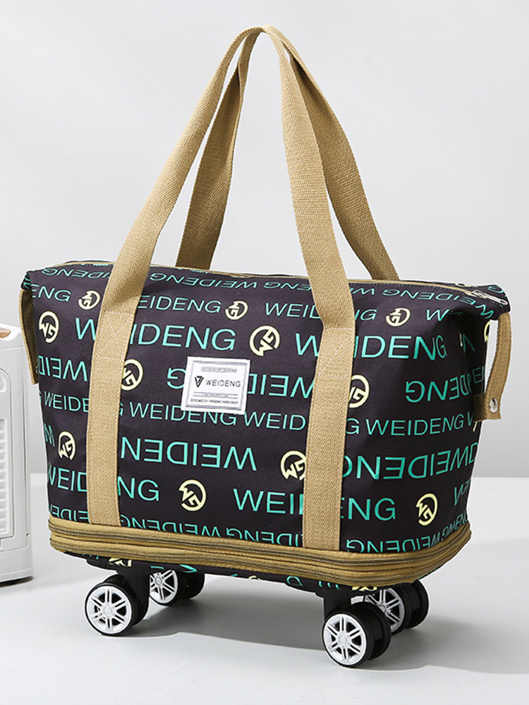 Universal Wheel Backpack and Travel Bag 2024 New Model Handbag Gym Bag Student Dormitory Trendy Luggage Bag