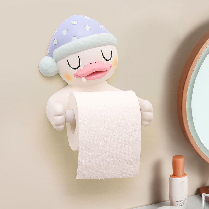 Creative Bathroom Rolls Toilet Rolls Toilet Paper Rack Cartoon Small Duck Animal Makeup Room Paper Towels Box Free to wash face towels