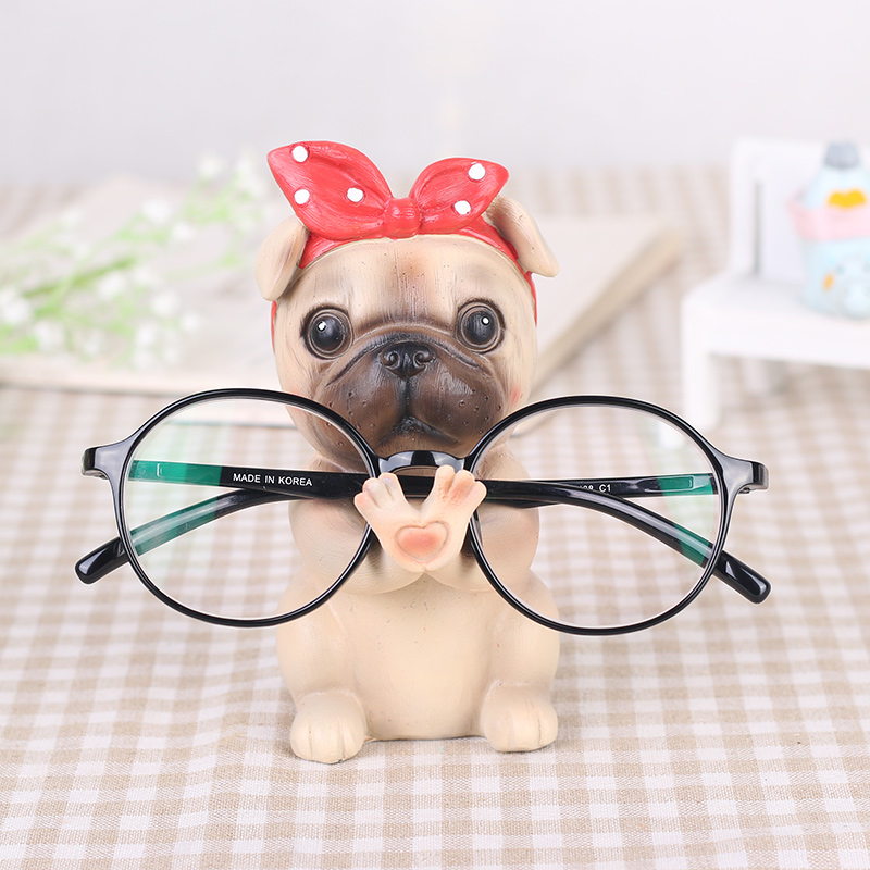 Creative Home Puppies Spectacle Frames Display Racks Desk Decorations Cute Cartoon Kirky Living-room Containing Pendulum