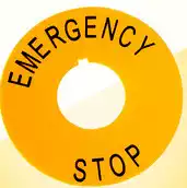 Original button signage 22 drilling emergency stop switch signage