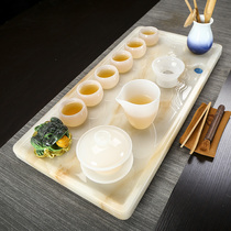 Haina Baichuan Light luxury tea plate Jade tea set Household tray European simple office small fresh tea table
