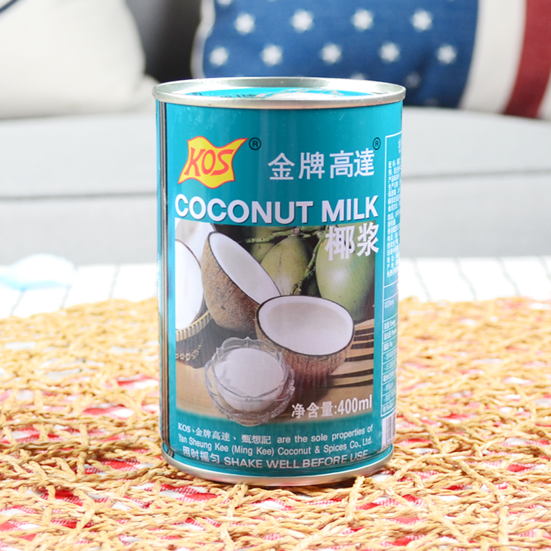 Zhenxiangji Kos Brand Coconut Milk, Coconut Juice, Coconut Milk with Sago, Coconut Mango Sticky Rice, Tom Yum 400ml Packaging