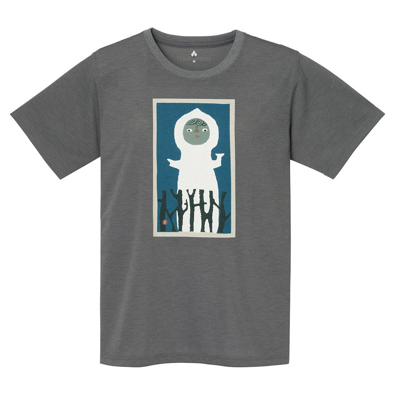 Montbell Women's White Statue Pattern Quick-Drying Breathable Comfortable T-Shirt # 1114774