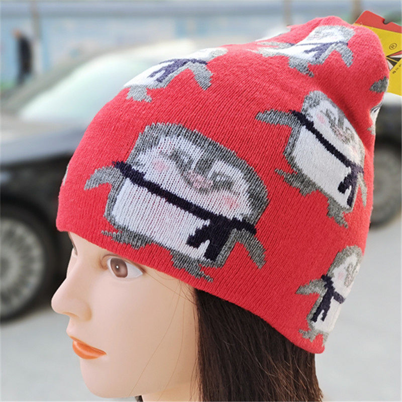 Baby hat autumn and winter Korean version cute super cute boys and girls thickened pullover knitted hat baby children ear protection woolen hat