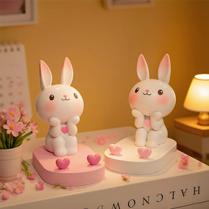 Creative Cartoon Rabbit Ornament, Cute Phone Stand, Lazy Office Desktop Phone Holder, Gift Tablet Stand