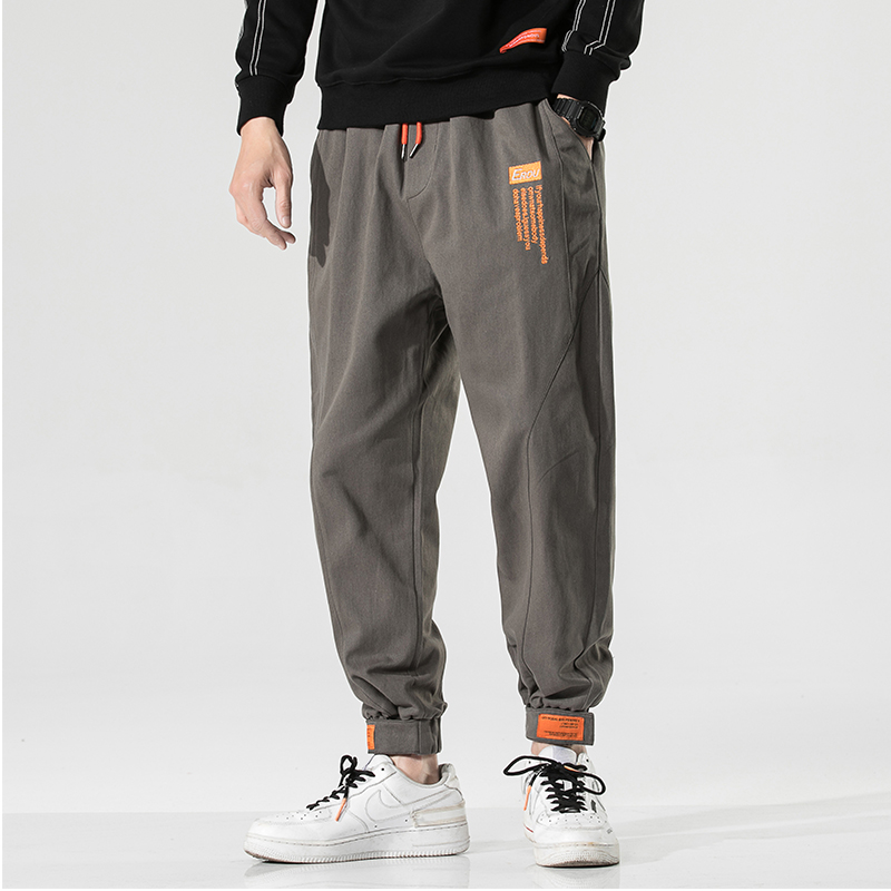 Men in the clothing pants in spring and autumn 2022 new autumn and winter plus finger tide card 9 points leisure trousers