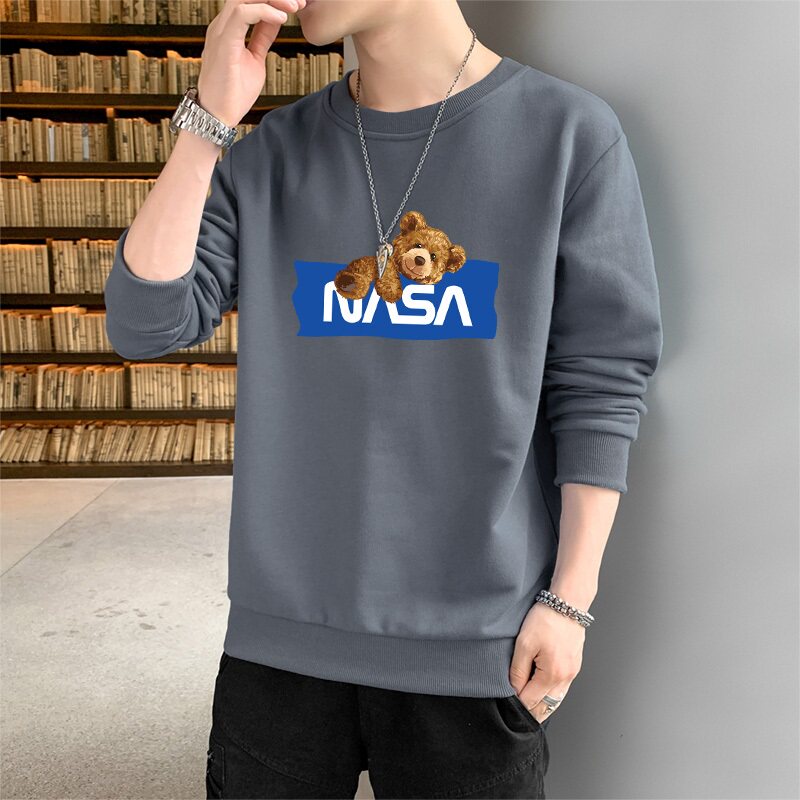 Men's long sleeves T-shirt clothing spring autumn season 2022 new loose-ins trend 100 hitch bottom jersey loaded with clothes