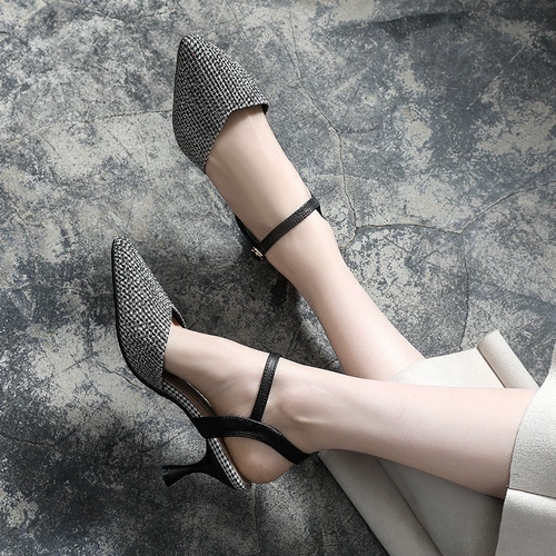 Обувь с заостренным носом, универсальные летние туфли для кожаной обуви, сандалии, 2020, из натуральной кожи