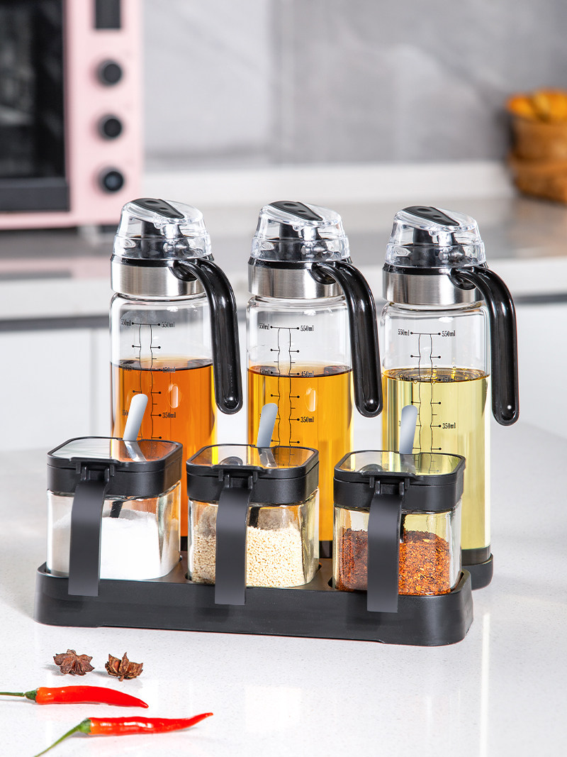 Seasoning Box Set for Home Use, Kitchen Storage Box, Jar, Seasoning Bottle, Msg Salt Jar, Seasoning Jar