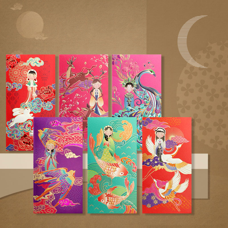 Southeast Asian red envelopes high-end personalized creative embossed congratulations birthday palace style wedding lee is the custom opening return gift