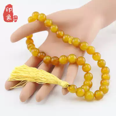 Natural Chalcedony hand car pendant Muslim Hui halal worship agate rosary 33 Ramadan gifts