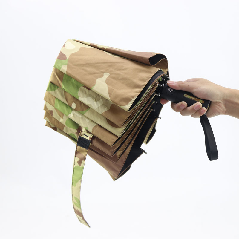 【Instant Noodle Tactics】 Camouflage Umbrella Military Enthusiast Accessory Fully Automatic Folding Large Umbrella for Sun and Rain