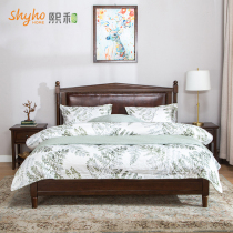 mei shi chuang full wood bed 1 8 meters double bed nuptial bed skin cherry wood paint shyho furniture