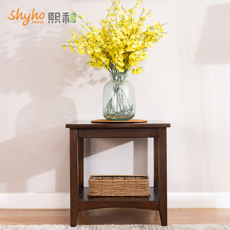 Xi and solid wood corner several American minimalist tea table sofa assorted square tea table edge a few tea table water-based paint living-room furniture