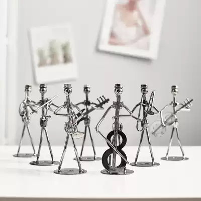 Creative wrought iron decoration home porch living room TV cabinet bookcase room wine cabinet craft gift decoration desktop small ornaments