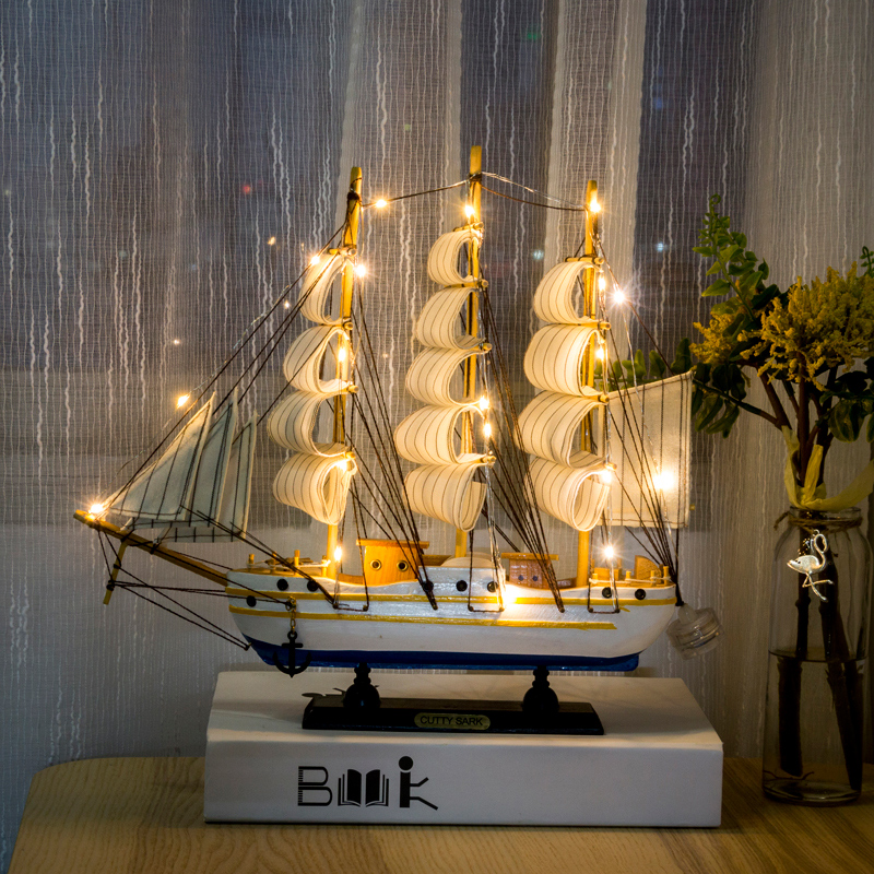 Creativity One plain sailing Sailing Swing Piece Decorations Home Room Small Furnishing Wine Cabinet Living-room Cabinet Craft Boat Model