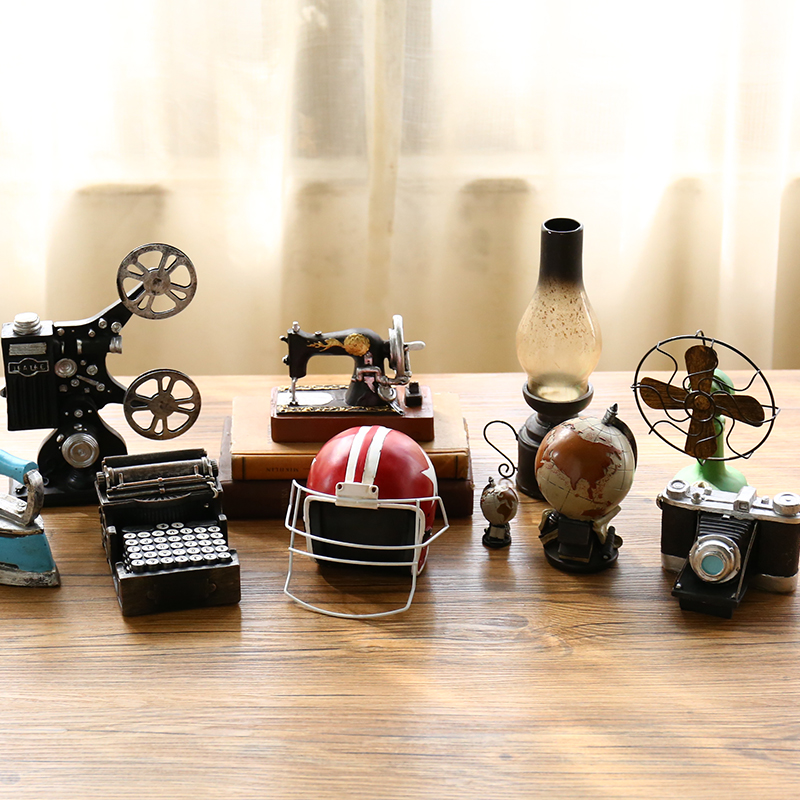 Creative retro desktop model small ornaments decoration Home European shelf bookcase Craft gift decoration ornaments