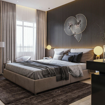 Technology cloth bed master bedroom Italian minimalist style wedding bed embedded bed formaldehyde-free soft bag parent-child soft bed double bed