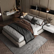 Nano wash-free technology cloth bed modern simple soft bag Italian luxury 18 meters wedding bed master bedroom double bed