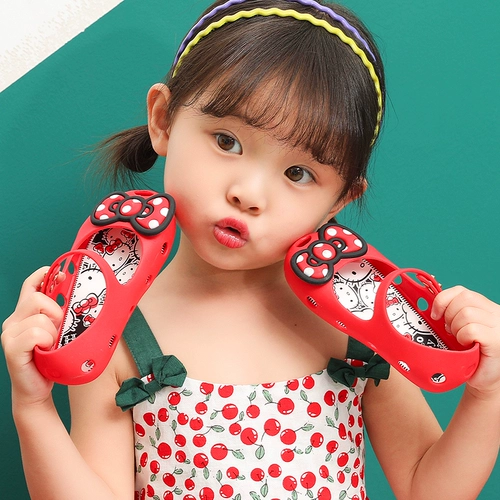 Hello Kitty, детские сандалии, пляжные туфли для принцессы, мягкая подошва, 1-3 лет