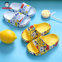 Childrens slippers Summer boy Babu bean indoor home bathroom non-slip soft bottom cute baby little girl cool slippers
