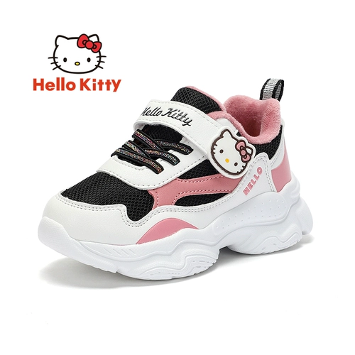 Hello kitty, зимняя детская флисовая спортивная обувь, детские туфли для отдыха