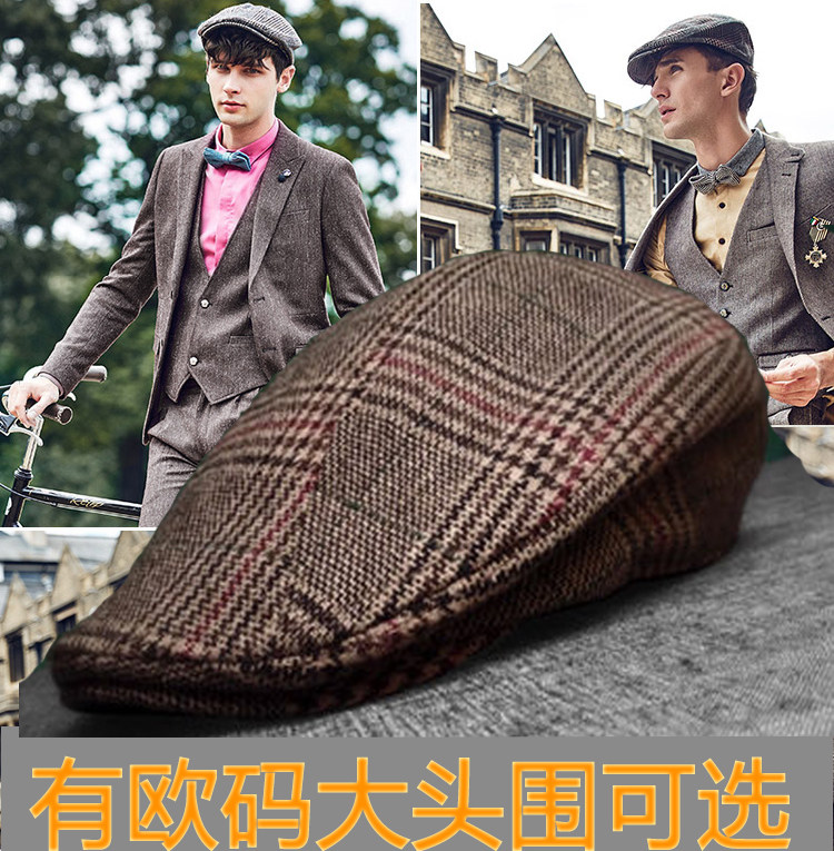 Cap men's style retro duck tongue hat Inron hat Warm Berets Hat Mid old men and women Cap Forward Cap