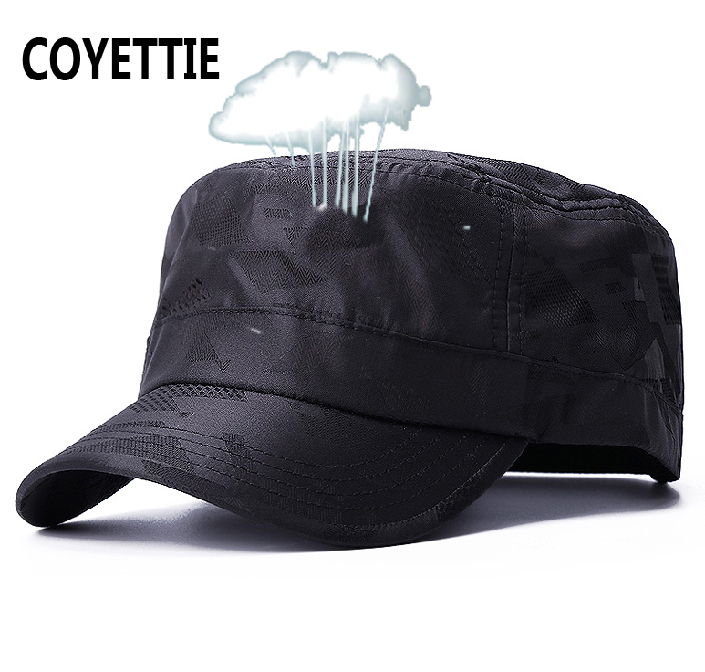 COYETTIE hat Men's thin section Camouflak Mesh Breathable Flat Top Hat Woman Outdoor Anti-UV Speed Dry Sun Hat