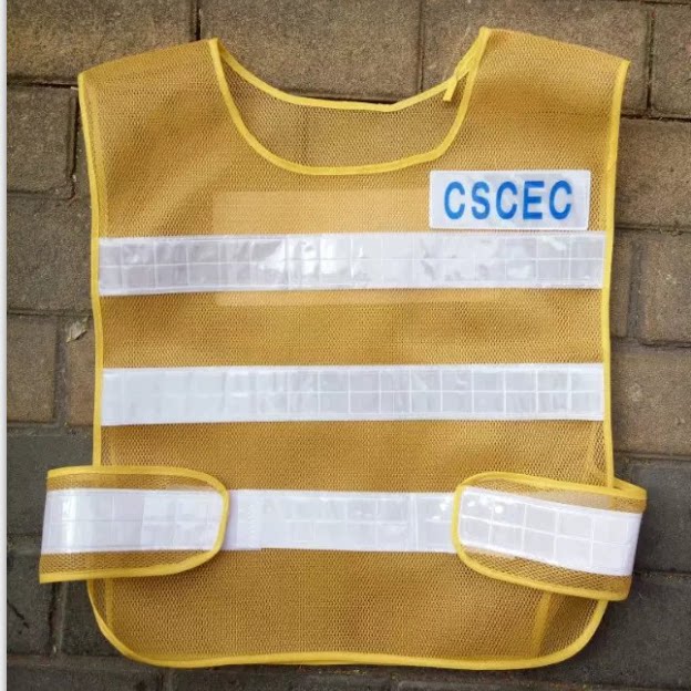 Chinese architecture grid breathable reflective clothing can be customized reflective vest sanitation reflection vest