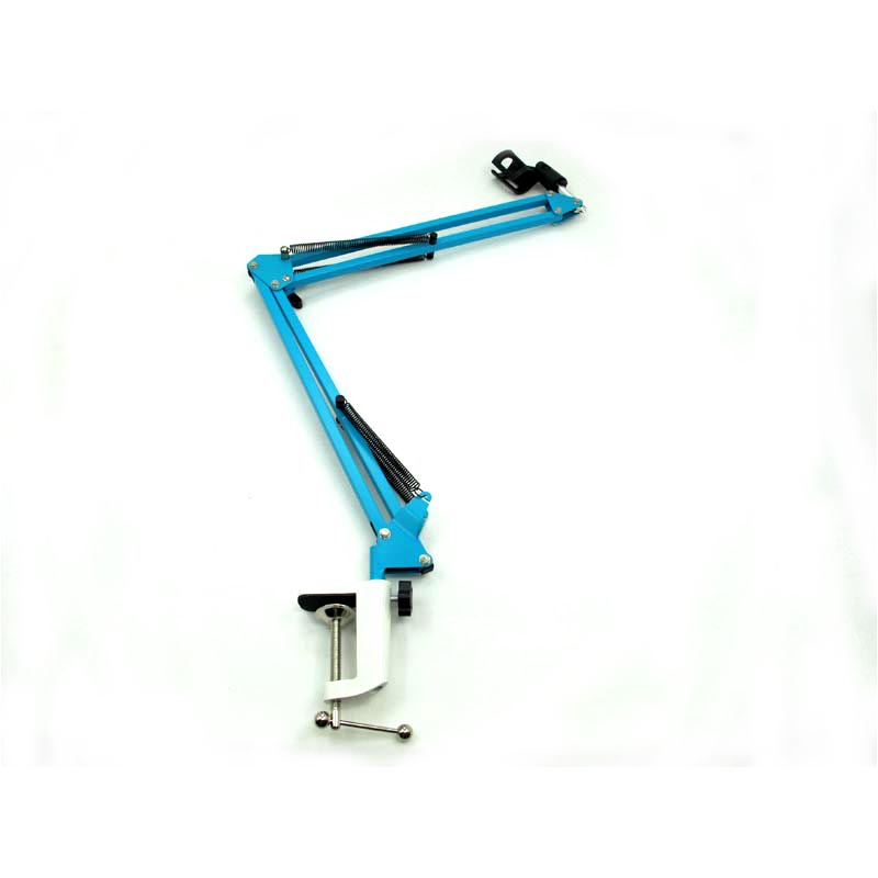  Rotating microphone stand Microphone stand Microphone stand Blue desktop universal cantilever bracket shelf