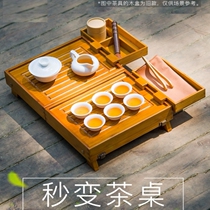 Kung Fu tea table table tea table balcony tray folding small outdoor home Chinese travel tea set