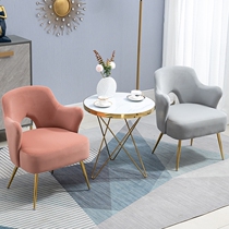 One table and two chairs Net red home balcony small coffee table round table bedroom simple Nordic light luxury style two chairs combination