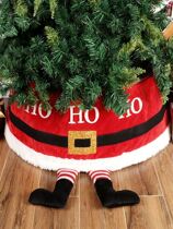 Christmas tree base fence apron bottom skirt 2021 Christmas Santa home Nordic white round cushion