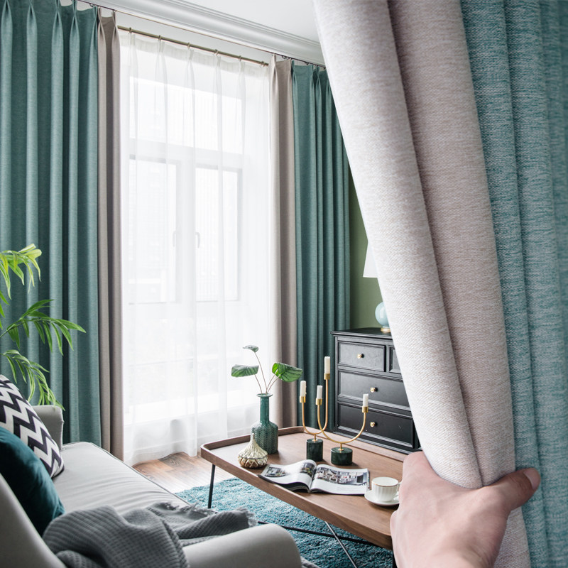 Nordic Minimalist Bedroom Shading Curtains Customised Modern Wear Curtain Thickening Living Room Light Extravagant Upscale Atmospheric Flutter Windows Finished Products